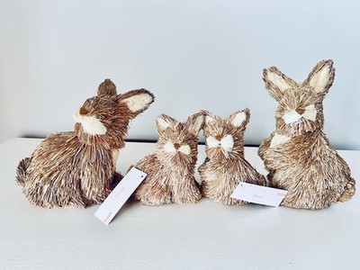 Target Bullseye Playground Easter 2023 Sisal Straw Set Of 4 Bunny Figurines  