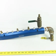 Burger & Brown Smart Flow Aluminum 8-Port Manifold 3/8"NPT Ports 1"NPT In/Out
