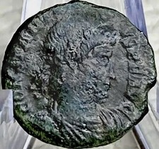 Genuine Ancient Roman Coin 330-336AD Constantius II Gloria Exercitas 2 Soldiers