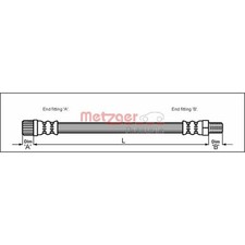 Metzger 4111162 Bremsschlauch für PEUGEOT 206 2E K 2A C 2L 2M 2D