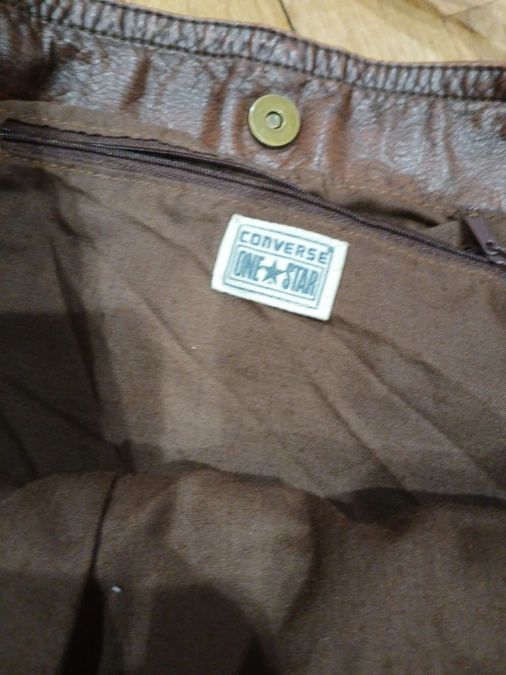 Converse One Star Brown Bucket Drawsting Large Purse Shoulder - Image 4 of 4