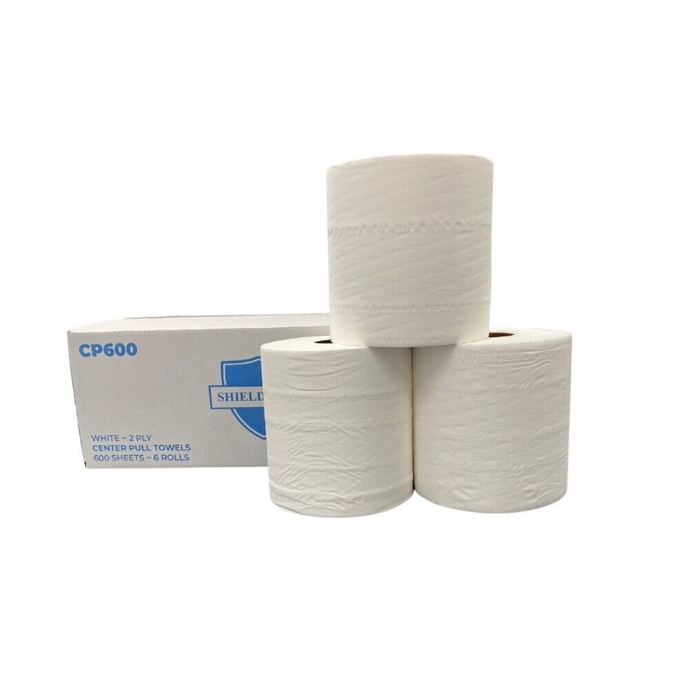 S - 600 Sheets/2 Ply Premium White Paper - 6 Rolls