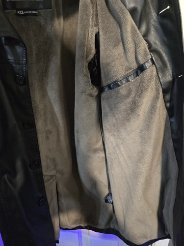 Withering Smith Size 2XL Mens Faux Leather Insulated Coat - Picture 6 of 9