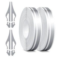 2 Rolls Of Car Pinstripe Tapes Silver Body Sticker Vinyl 2 Rolls Of Car Pinstripe Tapes Silver Body Sticker Vinyl