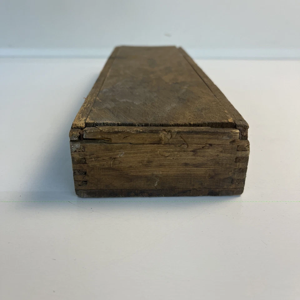 Caja Cincel Madera Temprana James Swan Co Nº 1030 Etiqueta Original 13.75 Pulgadas Vacía Foto 4 de 4