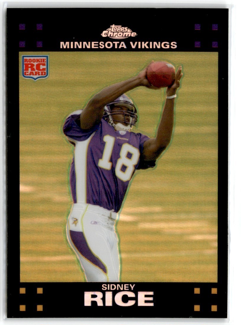 2007 TOPPS CHROME REFRACTOR SIDNEY RICE RC VIKINGS #TC204
