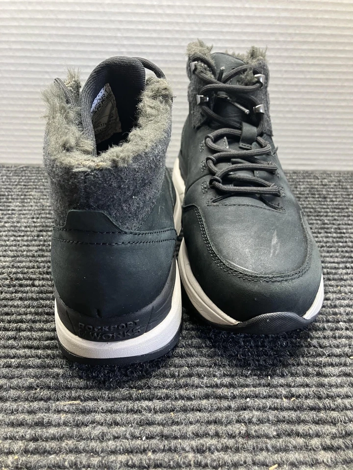 Botas de trabajo Rockport Works para mujer talla 6 puntera de seguridad de cuero negro EH ASTM RK778 Foto 3 de 4