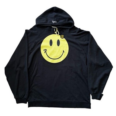Raf Simons Super Raf Simons 50Th Anniversary Smiley Distressed Hoodie Designer L