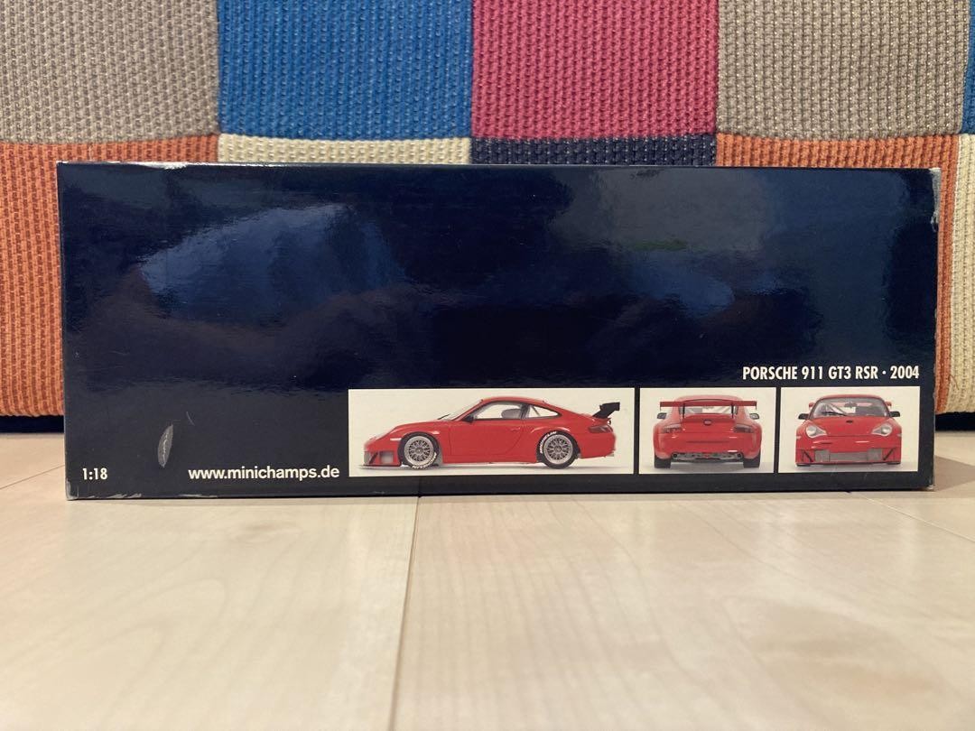 Minichamps 1/18 Porsche 911 GT3 RSR 2004 Red Used Excellent+