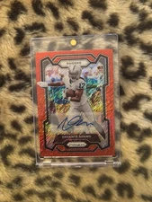 2023 Panini Prizm  Davante Adams Red Shimmer prism autograph Prizm /35