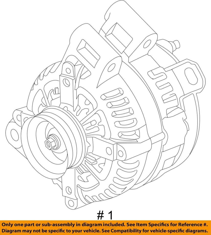 Alternador Chevrolet Equinox 2.4L 10-17 120 Amp PN-13500315 OEM Foto 4 de 4