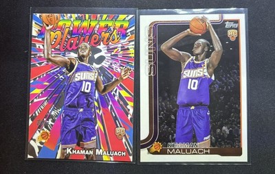 (2) 2025 Topps Power Players/Base Khaman Maluach RCs # PP-20, 210 ''Phoenix Suns''