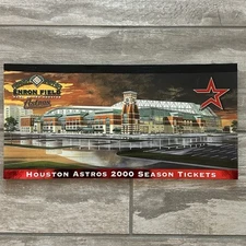 2000 Houston Astros Full Season Ticket Booklet Book INAUGURAL ENRON FIELD Unused