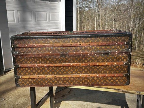 Antique Louis Vuitton Monogram Trunk Chest - Picture 3 of 11