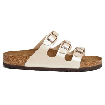 Birkenstock Unisex Florida BS Birko-Flor Graceful Pearl White Sandals 10 W / 8 M