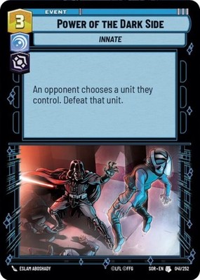 x1 Power of the Dark Side U Star Wars Spark of Rebellion M/NM