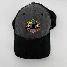 Jeep Trucker Hat Mesh Back Baseball Cap Embroidered Logo Officially Licensed