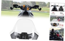 Front Windshield for Can-Am Ryker, 3" Adjustable Transparent Wind Deflector