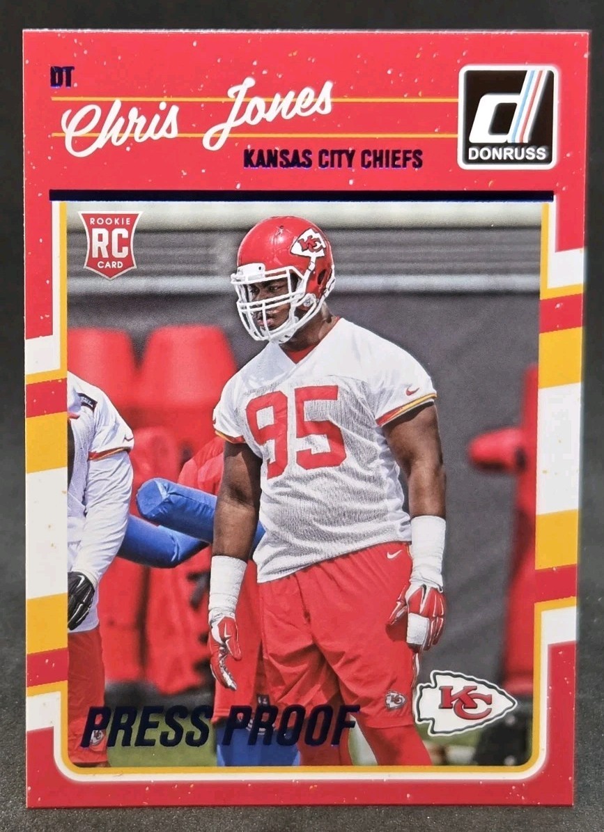 Chris Jones Panini Donruss #309 Press Proof Blue