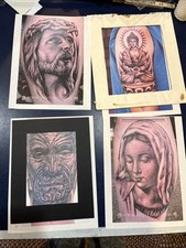 Bob Tyrrell Color Photo tattoo flash Art Butler PA 2000s - 4 Photo Prints