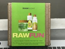 Raw Sugar Kids RAW FUN Bath Set Slime Goo Shampoo Conditioner Lotion Vegan 6oz