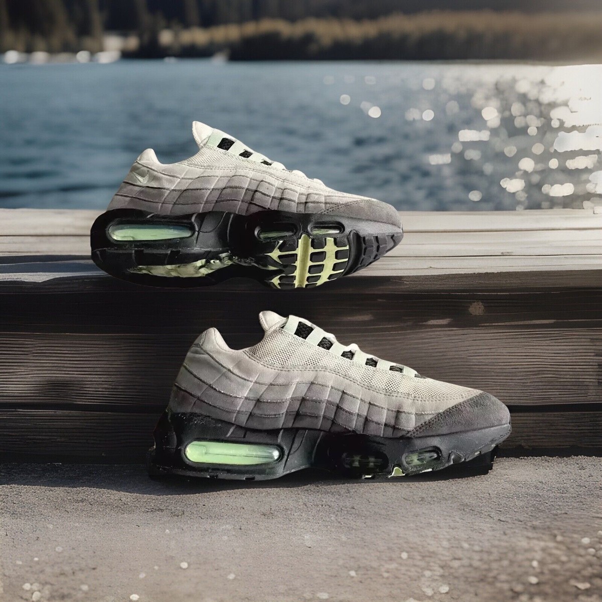 NIKE AIR MAX 95' “FRESH MINT” GRANITE/MINT/WHITE MENS SIZE NIKE AIR MAX 95' “FRESH MINT” GRANITE/MINT/WHITE MENS SIZE