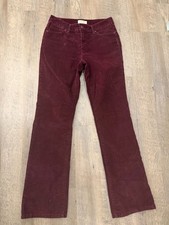 St. John  s Bay Burgundy Corduroy Bootcut Pants Women  s Size 6 Straight Fit