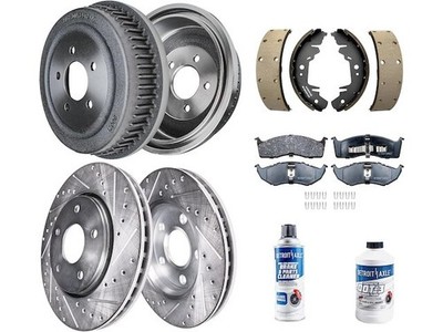 For Dodge Grand Caravan Brake Pad Rotor Shoe Drum Kit Detroit Axle 45953GSFF