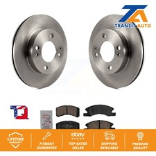 Front Disc Brake Rotors And Ceramic Pads Kit For 2014-2015 Mitsubishi Mirage