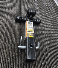 MaxxHaul 70270 Trailer Hitch Hollow Shaft Triple Ball Mount Black Tri-Ball