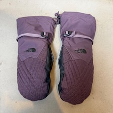The North Face Womens Gore-Tex Mittens Purple Quilted Ski Snow Mitts Medium