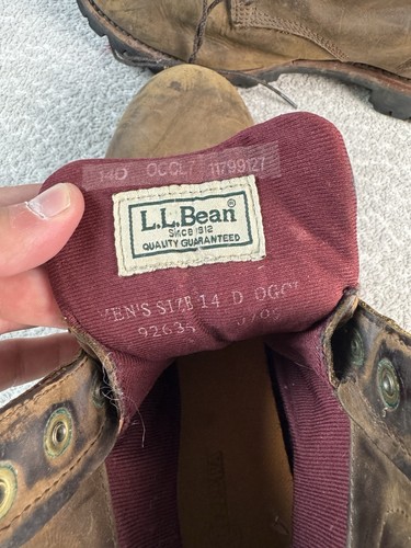 Chippewa LLBean Katandin Iron Works Leather Regular Toe Boots Men Size 14D - Picture 4 of 7