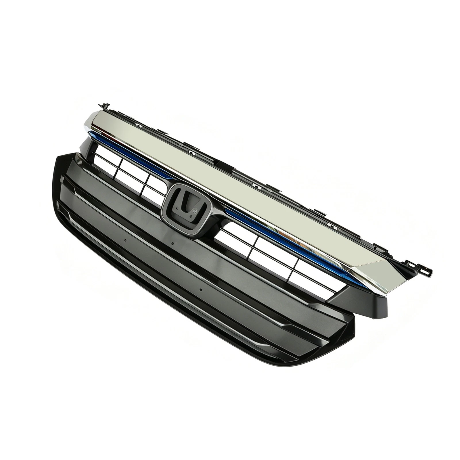 Front Upper Bumper Grille with Chrome Molding For 2019-2022 Honda Insight image 3