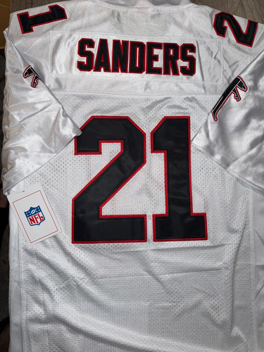NEW Deion Sanders THROWBACK Jersey ATLANTA FALCONS size XL White