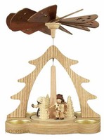 Pyramide SchwibbbogenhäNdler 22Cm NEU Tischpyramide Weihnachtspyramide Holz