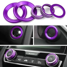 Accessories Auto Sync Climate Menu Knob Control Button Trim Cover Engine Push to