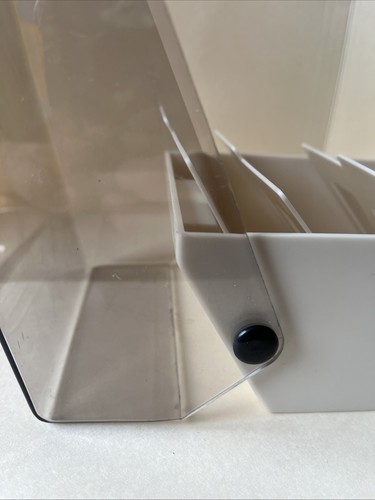 Vintage Hard Plastic 3.5” FLOPPY DISK DISKETTE CASE HOLDER 9” Clear Top DISC - Picture 12 of 12
