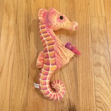 Wild Republic Plush Sea Horse with 3 Babies Stuffed Animal Pink and Orange