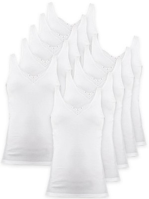 Schöller Baumwolle 58509-26-500 10er Pack Damen Achselhemd Gr. 38-52 in Weiss