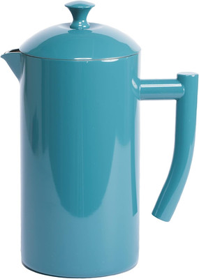 Double-Walled Stainless Steel French Press Coffee Maker, Lagoon Blue, 34 Fl Oz.