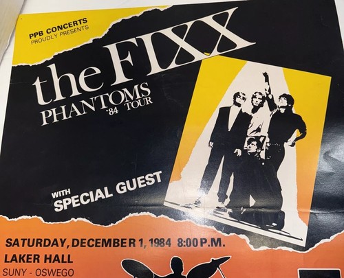 Original Vintage the FIXX Phantoms ‘84 Tour Poster SUNY Oswego December 1, 1984 - Picture 4 of 14