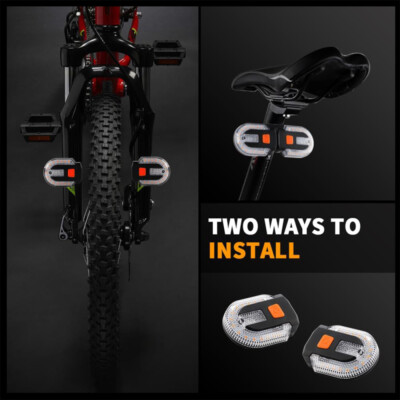 NEOVSUNY Fahrrad Rücklicht Mit Blinker & Fernbedienung - USB-ladbar & Wasserdicht