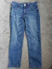 American Eagle Hi Rise Jegging Crop Dark Faded Wash Stretch Blue Jeans Size 00