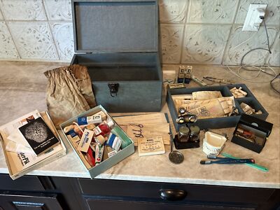 Vintage Dental Kit Tools Hygienist Dentist Box Midwest Crest Mynol Huge Lot Gift