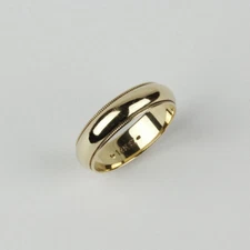 14k Yellow Gold Women's Milgrain Edge Band Ring Size 6.75