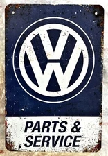 VW Volkswagen Parts Tin Sign (Type 1 Bug Beetle Split Oval Kombi Cab Bus) W50524
