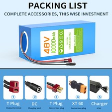 Freshly Optimized 48V Removable Lithium Battery, for Electric Motors with BMS