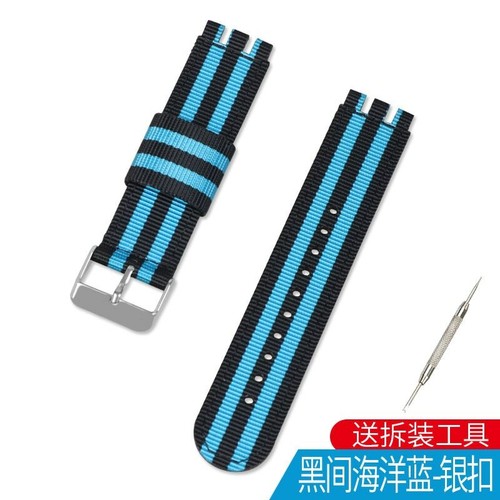 17 mm 19 20 mm cintura in nylon estremità 3 convesse cinturini in tela per cinturino orologio campione - Foto 39 di 48