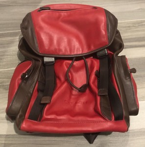 red men's coach backpack