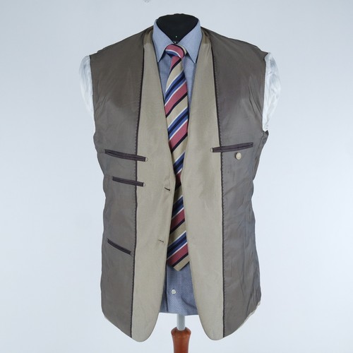 Mens Beige Sport Coat 44R US Size HIERRO Blazer Jacket - Picture 10 of 11